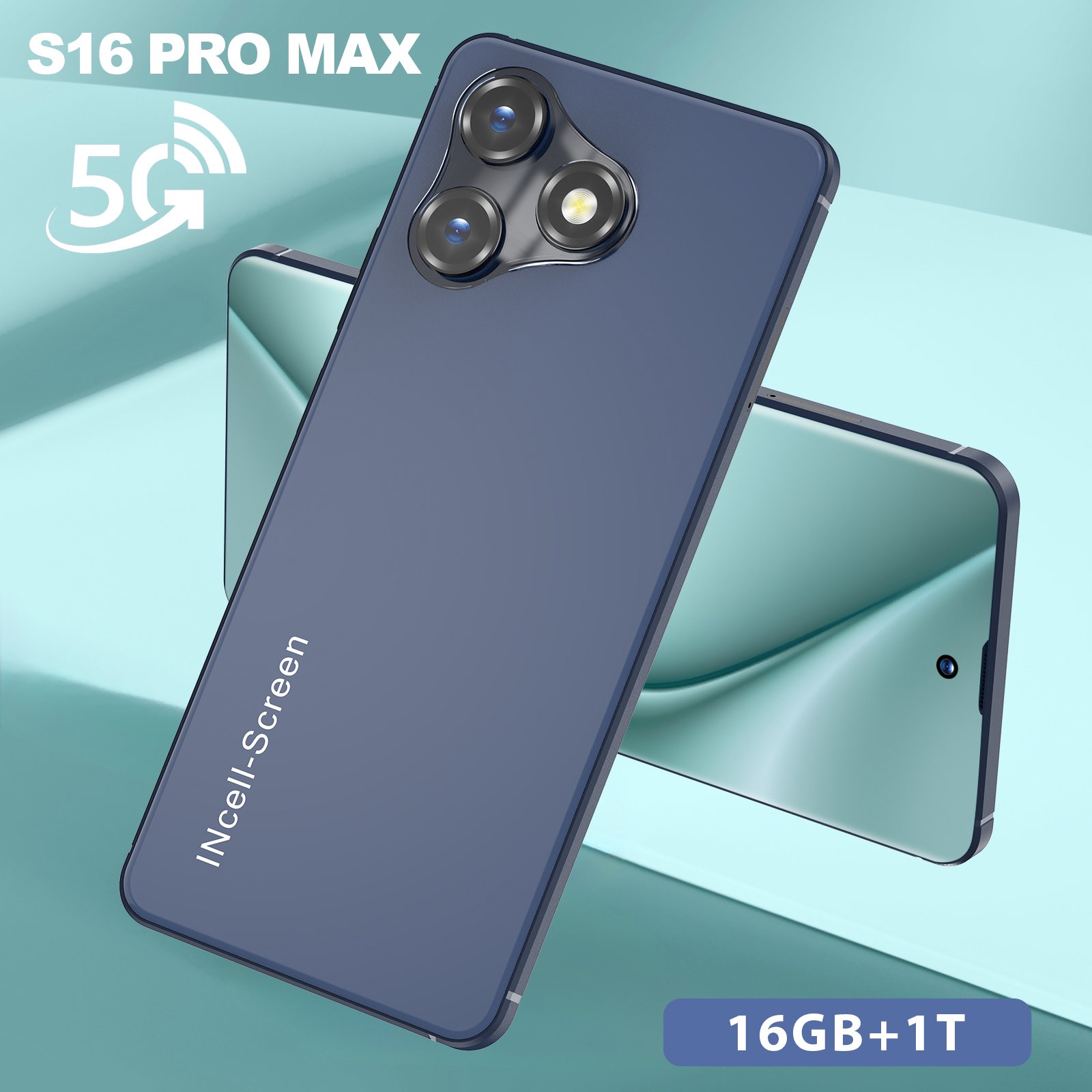 oem 2024 New Product S16 Pro Max Mobile Phones 5g Smartphone 16GB+1TB Full LCD Screen i16 pro max Cell Phones